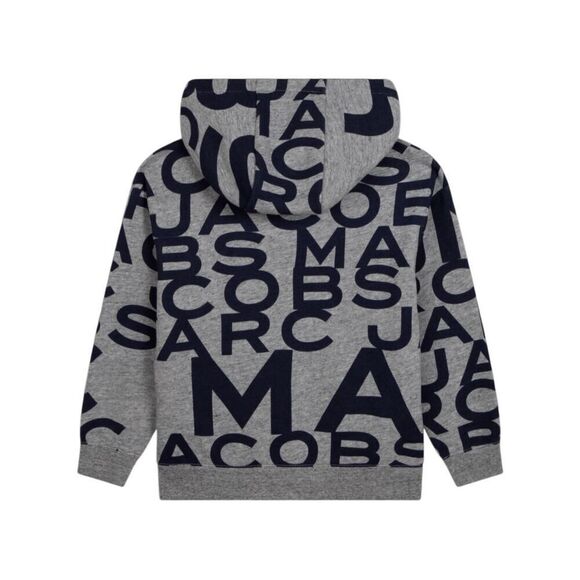 Little Marc Jacobs Kids Size 6 Grey Print Zip-up Hoodie - Picture 2 of 10